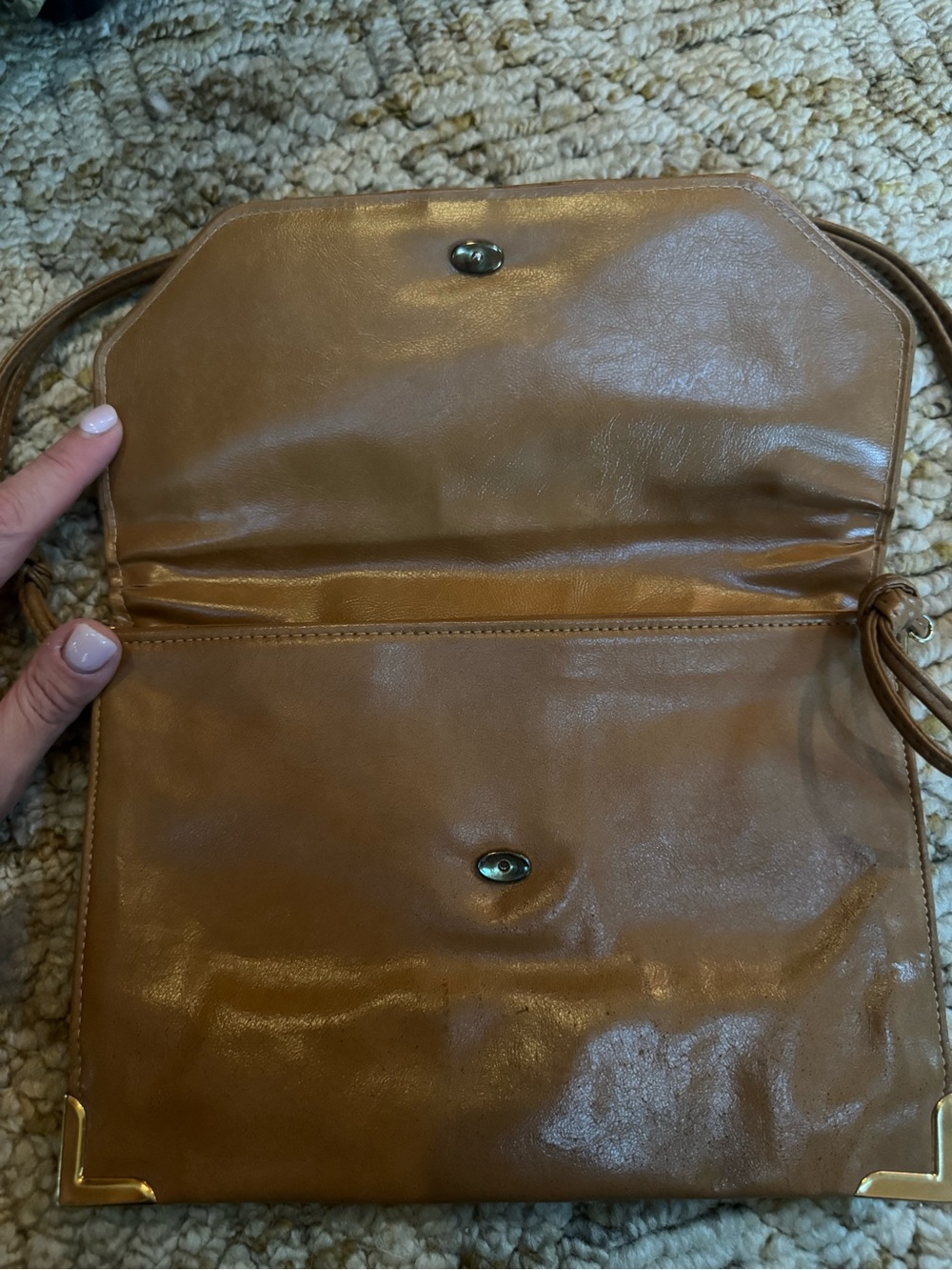 Vintage Women’s Tan Shoulder Bag - Picture 4 of 5